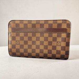 Louis Vuitton Damier Ebene Saint Louis Clutch Wallet Brown Authentic